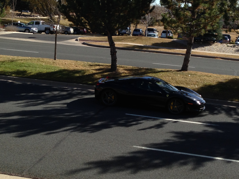Illustration for article titled Saw my first 458 Italia yesterday and had to snap a pick!!!